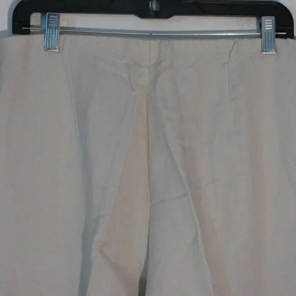 600 West Linen Blend Pant Size 10 NWT $122 Fully Lined Tan Cream Trouser - Picture 6 of 6